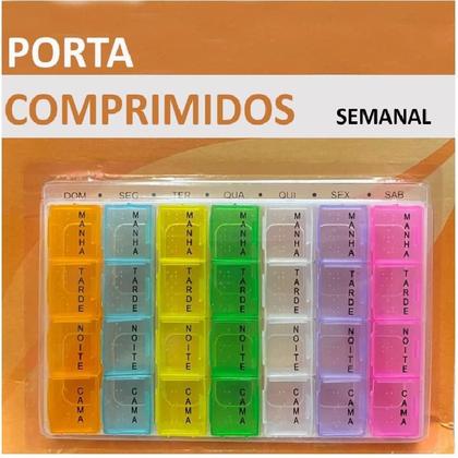 Imagem de Porta Comprimidos Semanal e Mensal Organização Semana Dia