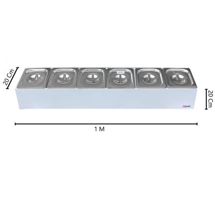 Imagem de Porta Condimentos e Temperos Pizzarola 6 cubas 1/6 ZPCNL1/6