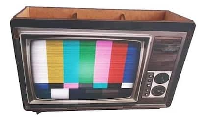 Imagem de Porta Controle Mdf Tv Antiga Retro 3 Controles