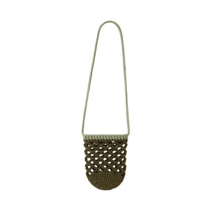 Imagem de Porta Copo de Crochê Artesanal com Alça Longa Feito à Mão Sustentável Estiloso