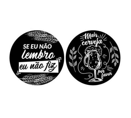 Imagem de Porta Copos Cerveja E Amigos Em Mdf Com 6 Unidades Preto