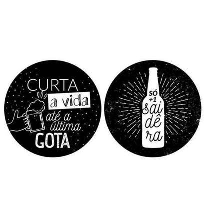 Imagem de Porta Copos Cerveja E Amigos Em Mdf Com 6 Unidades Preto