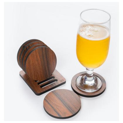 Imagem de Porta copos de mesa Descanso copo em mdf 