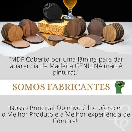 Imagem de Porta copos de mesa Descanso copo em mdf 