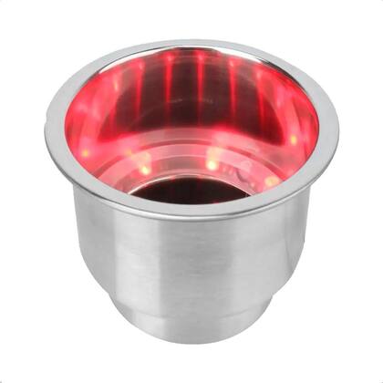 Imagem de Porta Copos Iluminado de embutir Led Vermelho P/ Lancha 12V