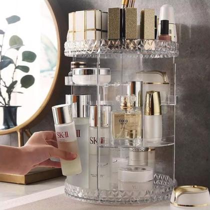 Imagem de Porta Cosméticos Multiuso Com Divisórias Compacto E Resistente Com Garantia