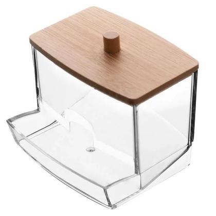 Imagem de Porta cotonete retangular lyor my box poliestireno 9x8x7cm  5989