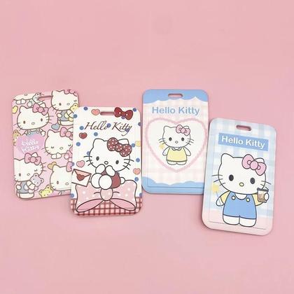 Imagem de Porta-Crachá Hello Kitty & My Melody - Com Cordão para o Pescoço e Chaveiro Sanrio