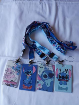 Imagem de Porta Crachá Stitch Disney Com Cordão Personalizado