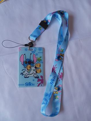 Imagem de Porta Crachá Stitch Disney Com Cordão Personalizado