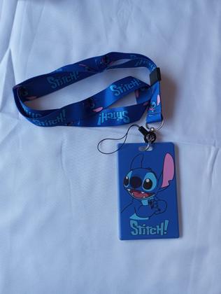 Imagem de Porta Crachá Stitch Disney Com Cordão Personalizado