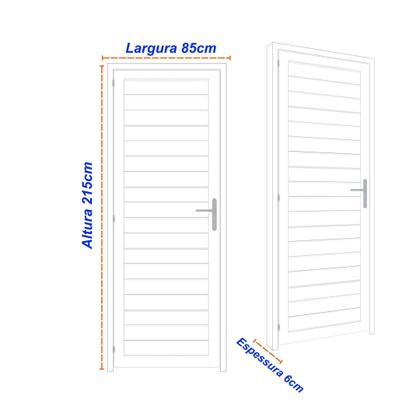 Imagem de Porta de Aço Laminada 215x85cm Minas Sul Mgm