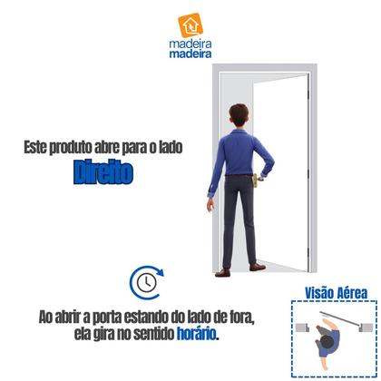 Imagem de Porta de Aço Social 215x105cm com Friso Ideal Crv Esquadrias Preto