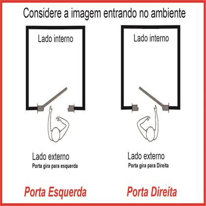 Imagem de Porta de Alumínio Pivotante Preto Com Puxador Linha 25 - DC