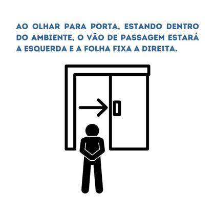 Imagem de Porta de Alumínio Sacada 3 Folhas Branca Linha 25 Com Fechadura - DC