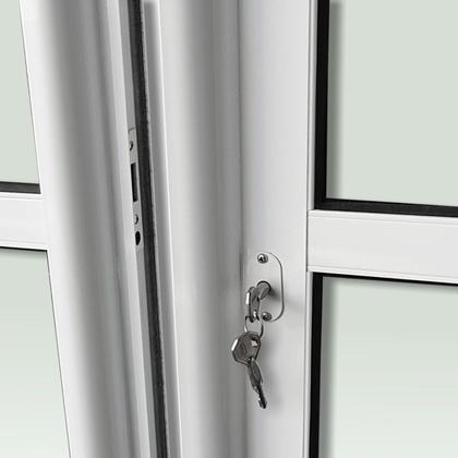 Imagem de Porta de Correr 4 Folhas Moveis 210 X 240 Elite com Fechadura Tetra Vidro Liso