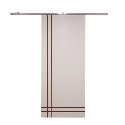 Imagem de Porta de Correr Branco Prime Frisada Kit Alumínio