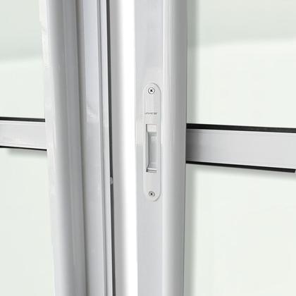 Imagem de Porta de Correr Venez. 6 Folhas Moveis 210 X 200 Elite com Fechadura Tetra Vidro Liso