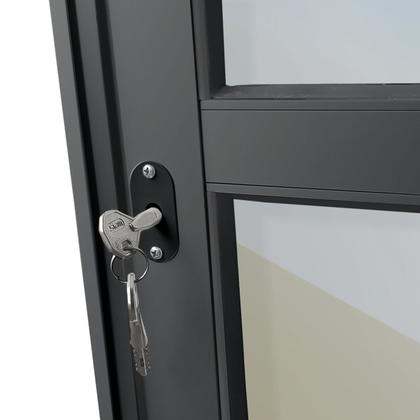 Imagem de Porta de Correr Venez. 6 Folhas Moveis 210 X 200 Elite com Fechadura Tetra Vidro Reflex