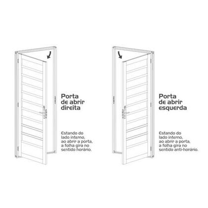 Imagem de Porta de Giro Quadriculada em Aço 217 x 87 x 6,5 cm Direita Belfort Sasazaki
