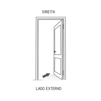 Imagem de Porta de Giro Veneziana em Alumínio Branco 210x90x4 cm Direita Nobre CRV