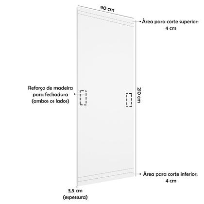 Imagem de Porta De Madeira Bater Lisa U.V Rubi 210cmx90cm - Cerejeira