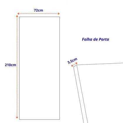 Imagem de Porta de Madeira Bondoor 210x72cm Friso 03 Jb Portas Tauari