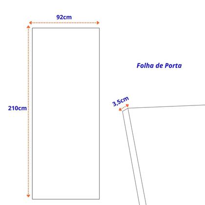 Imagem de Porta de Madeira Bondoor 210x92cm Friso 03 Jb Portas Tauari