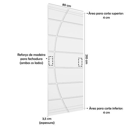 Imagem de Porta De Madeira Frisada U.V 210cm x 80cm - R20C