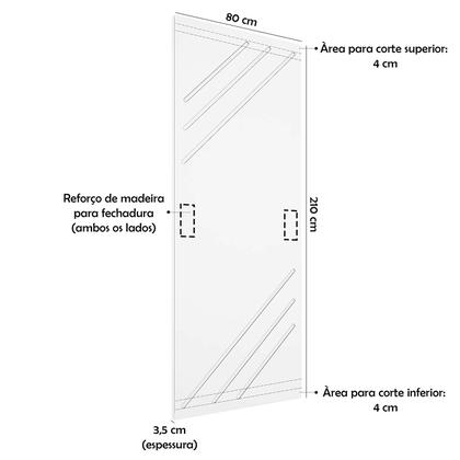 Imagem de Porta De Madeira  Frisada U.V  210cm x 80cm - R30K