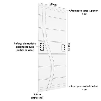 Imagem de Porta De Madeira  Frisada U.V  210cm x 90cm