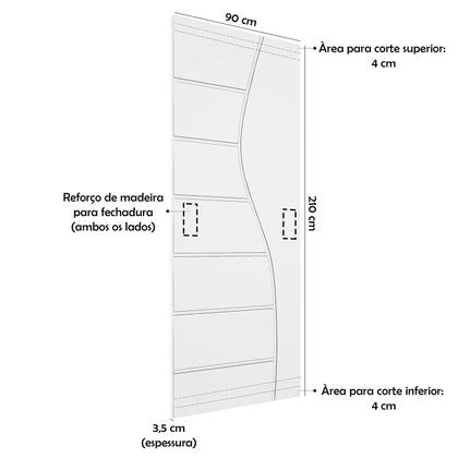 Imagem de Porta De Madeira  Frisada U.V  210cm x 90cm - R10S
