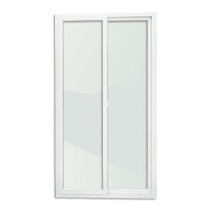 Imagem de Porta de PVC de Correr 210x120cm com 2 Folhas e Vidro Liso Temperado ITEC Brimak