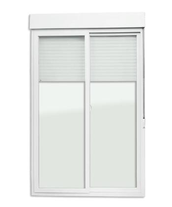 Imagem de Porta de PVC Integrada 230x180cm com 2 Folhas e Vidro Liso Temperados ITEC Brimak