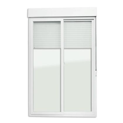 Imagem de Porta de PVC Integrada de Correr 230x120cm com 2 Vidros Lisos Temperados ITEC Brimak