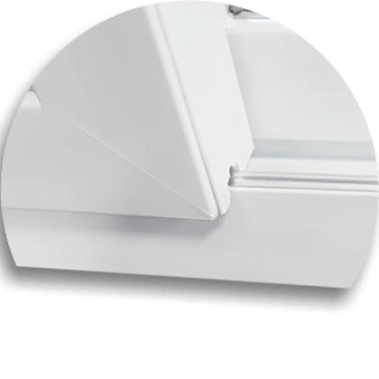 Imagem de Porta de PVC Integrada de Correr 230x150cm com 2 Vidros Lisos Temperados com Cremona ITEC Brimak