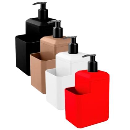 Imagem de Porta Detergente Dispenser Porta Esponja Bucha Com Bico Dosador Lummar Cores 550 ML Lindo e Prático
