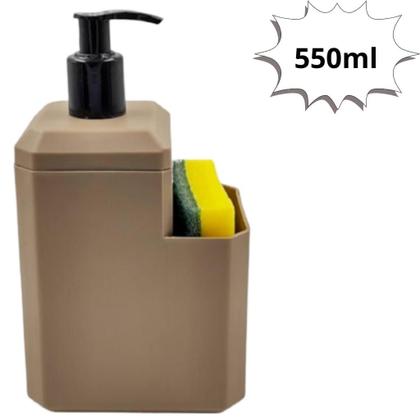 Imagem de Porta Detergente Dispenser Porta Esponja Bucha Com Bico Dosador Lummar Cores 550 ML Lindo e Prático