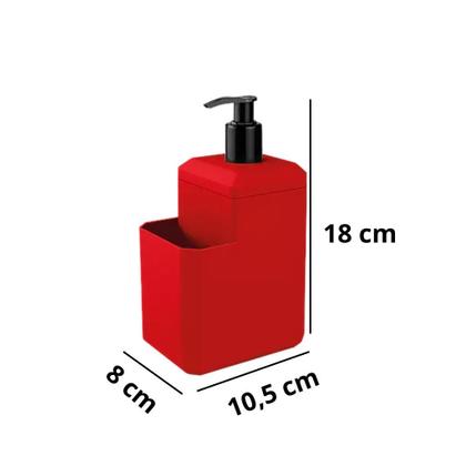 Imagem de Porta Detergente Dispenser Porta Esponja Bucha Com Bico Dosador Lummar Cores 550 ML Lindo e Prático