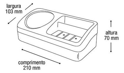 Imagem de Porta Detergente, Esponja E Sabão com Base Rattan Preto Arqplast