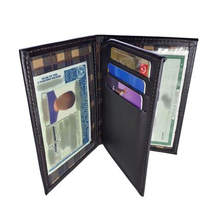 Imagem de Porta Documento Cartão RG CNH Vertical Slim Couro Legítimo