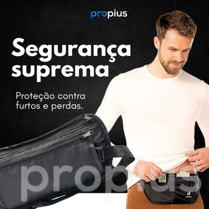 Imagem de Porta Dolar Anti Furto Guarda Objeto Masculino Feminino Para Homem Mulher Prático Para Trilha Reforçada Cartões