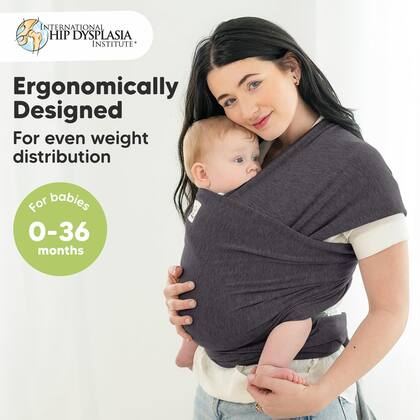 Imagem de Porta-Embrulhos para Bebês KeaBabies All-in-1 Original - Cinza Místico