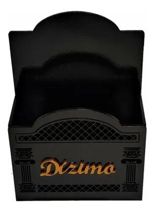 Imagem de Porta Envelope Para Igreja Dízimos E Oferta Preto Mdf
