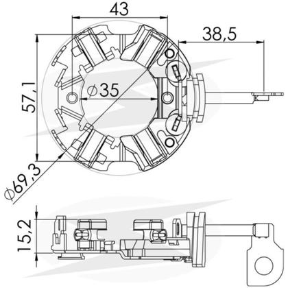 Imagem de Porta escova do motor de partida Peugeot 306 1993 a 2007