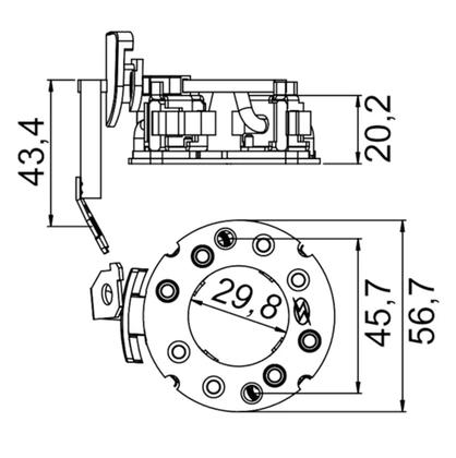 Imagem de Porta Escova Partida GM Celta Agile Prisma Cobalt UF 1.261/4