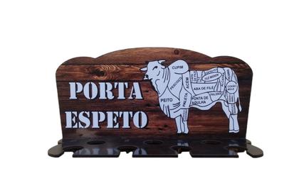 Imagem de Porta Espeto de Parede Churrasco para 7 Espetos MDF 4mm