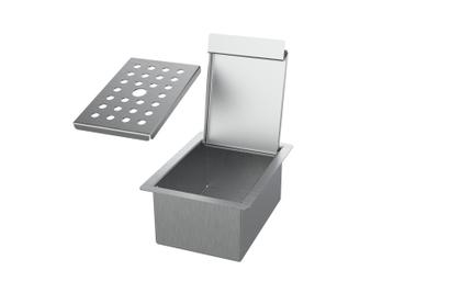 Imagem de Porta Esponja De Embutir Inox C/ Válvula Para Cozinha Pia 15x11cm