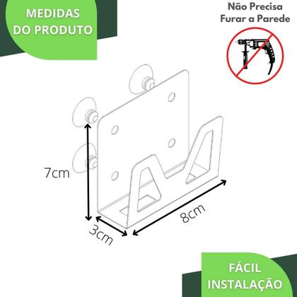 Imagem de Porta Esponja De Pia Inox Com Ventosa Suporte Bucha ELG