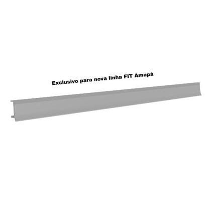 Imagem de Porta Etiqueta Bandeja Gondola Fit 90 Cm Cinza Kit Com 30